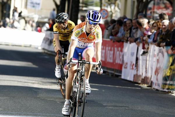 Diego Ulissi (Lampre - ISD), leader of the young rider classification, finished 4th on the day.