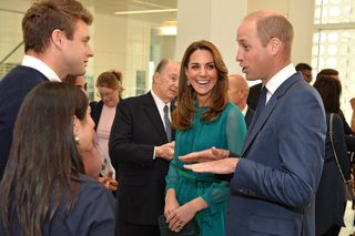 Catherine, Duchess of Cambridge and Prince William, Duke of Cambridge meet with Saliha Mahmood Ahmed