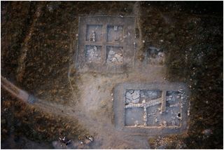 The foundations of the ancient cult complex in Israel were made of field stone (shown here).