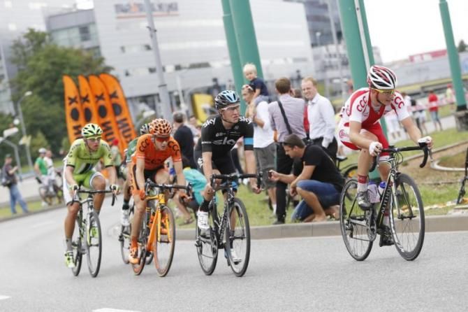 Josh Edmondson (Sky) on the offensive at the Tour of Poland.