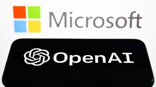 Microsoft and OpenAI's logos both appearing in same image