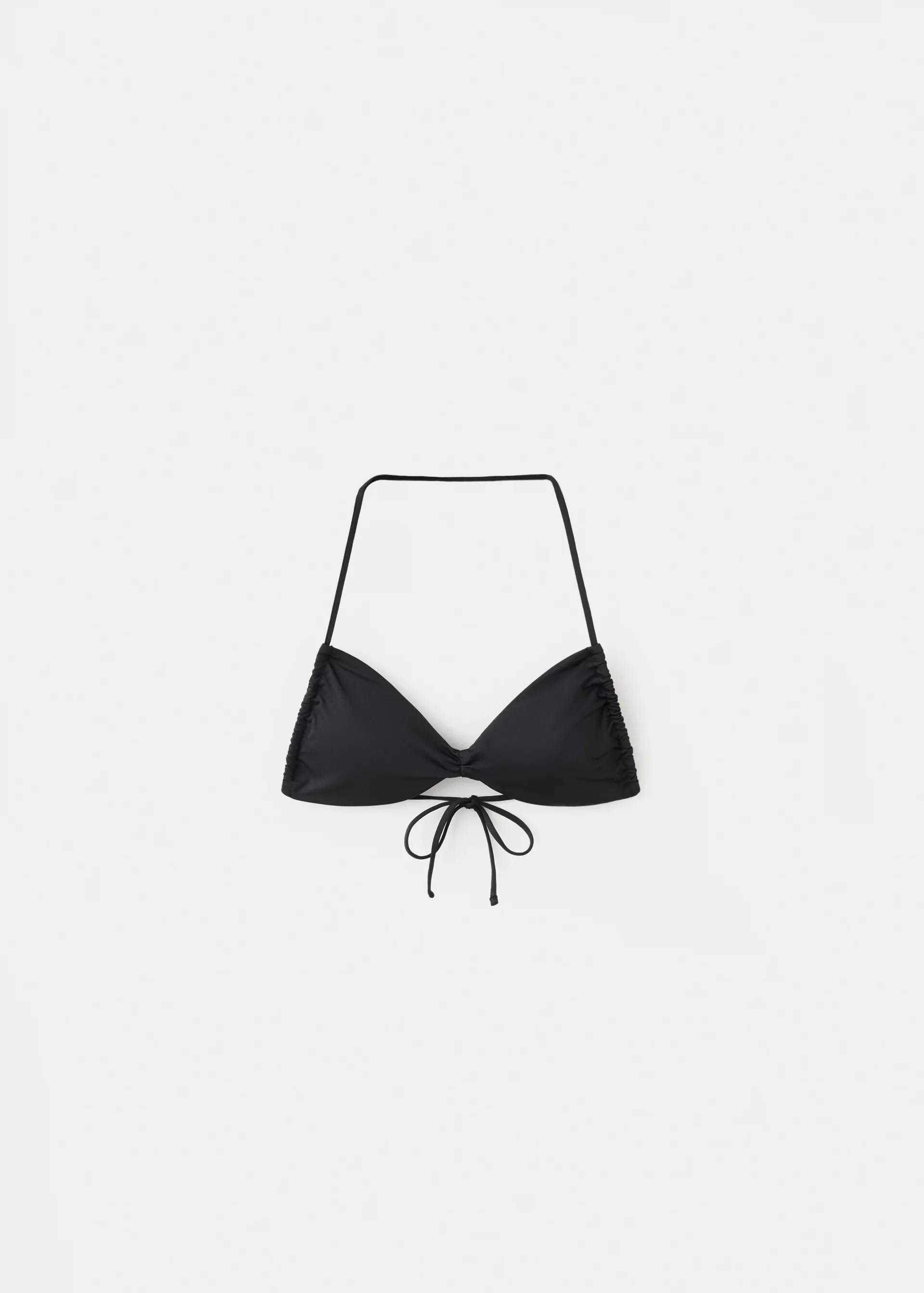 Ruched Bandeau Bikini Top - Women | Mango Usa