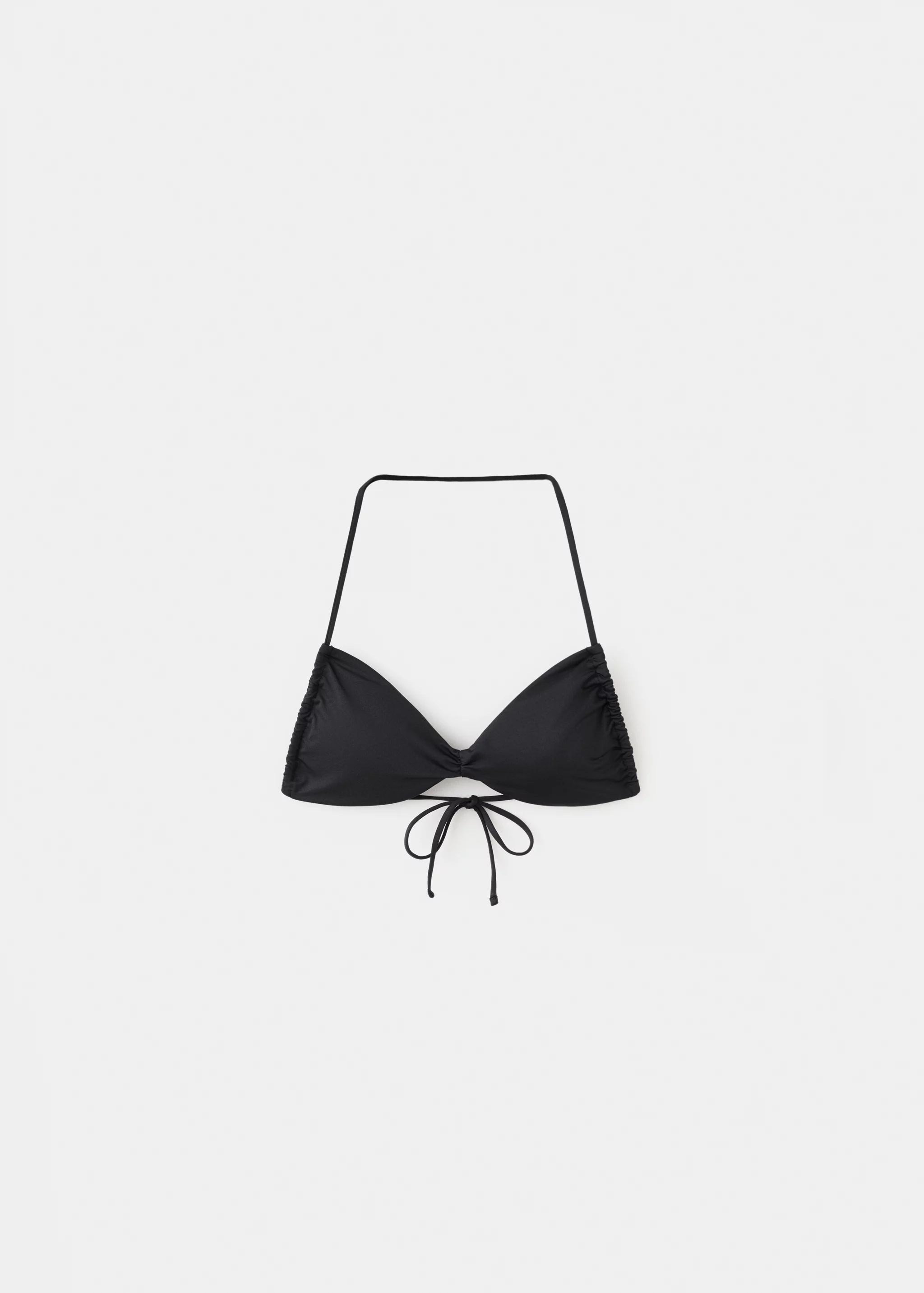 Ruched Bandeau Bikini Top - Women | Mango Usa