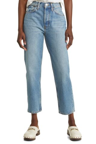 Re/Done '70s Ultra High Waist Stove Pipe Jeans