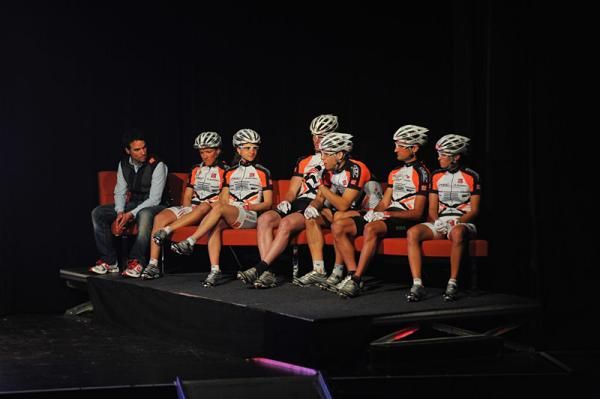 J&ouml;rg Scheiderbauer, Sabrina Enaux, Adelheid Morath, Simon Scheiber, Thomas Litscher, Charly Markt, Blaza Klemencic (all of Felt &Ouml;tztal X-Bionic World Cup team)