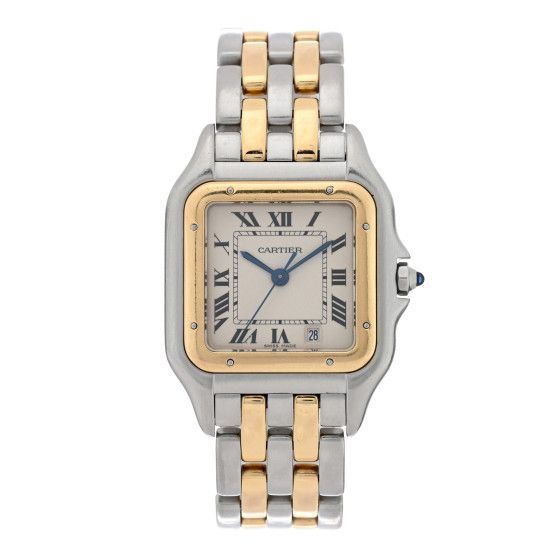 Cartier Stainless Steel 18k Yellow Gold 27mm Panthere Quartz Watch