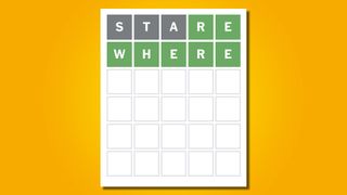 Wordle 628 answer on a yellow background