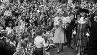 Queen Elizabeth II during her Silver Jubilee tour