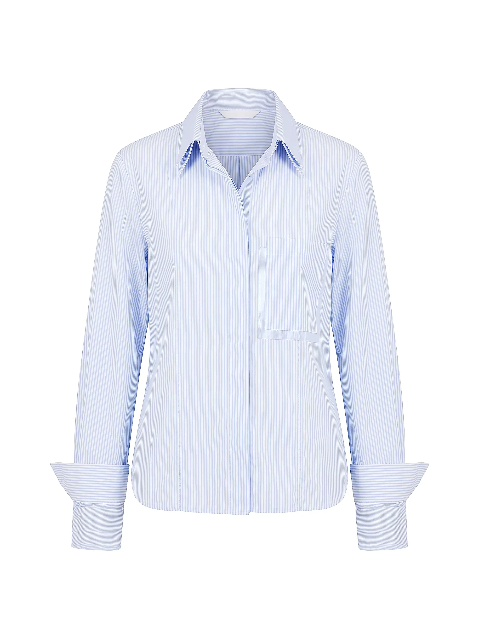 Double Layer Cotton Button-Front Shirt