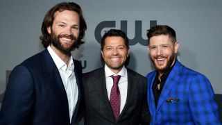 Jared Padalecki, Misha Collins, and Jensen Ackles at an event for The CW's Supernatural TV show