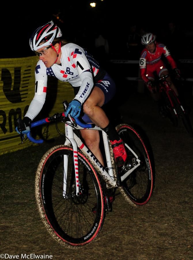 Katie Compton (Trek Cyclocross Collective) wasted no time going to the front of the race