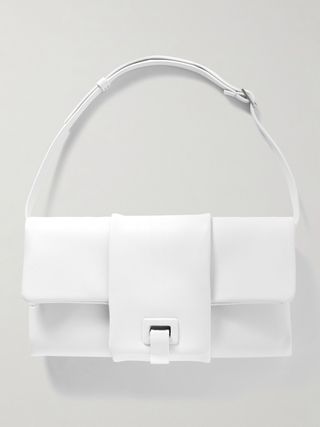 Flip Textured-Leather Shoulder Bag