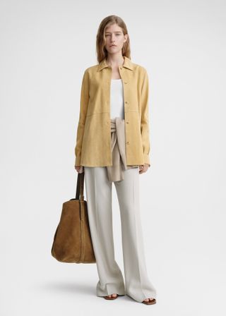 Soft Suede Shirt Cornsilk