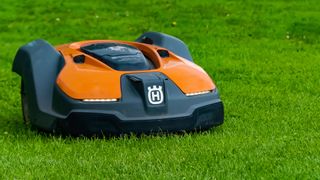 husqvarna robot lawn mower cutting grass