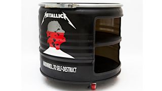 Metallica table/oil drum