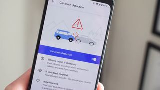 Car crash detection on a Google Pixel 4 XL