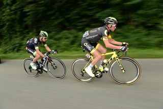 Thomas Voeckler (Direct Energie) with Armindo Fonseca (Fortuneo - Vital Concept) during their breakaway
