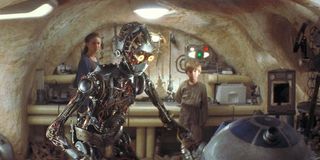 C-3PO and R2-D2, young Anakin in Star Wars: Phantom Menace