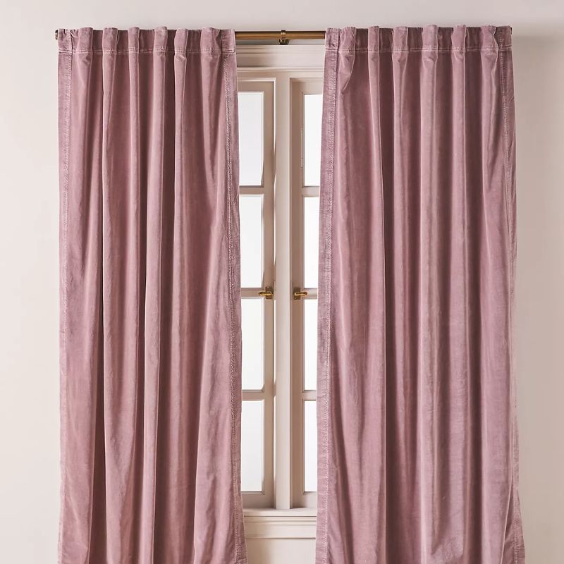 mauve curtains