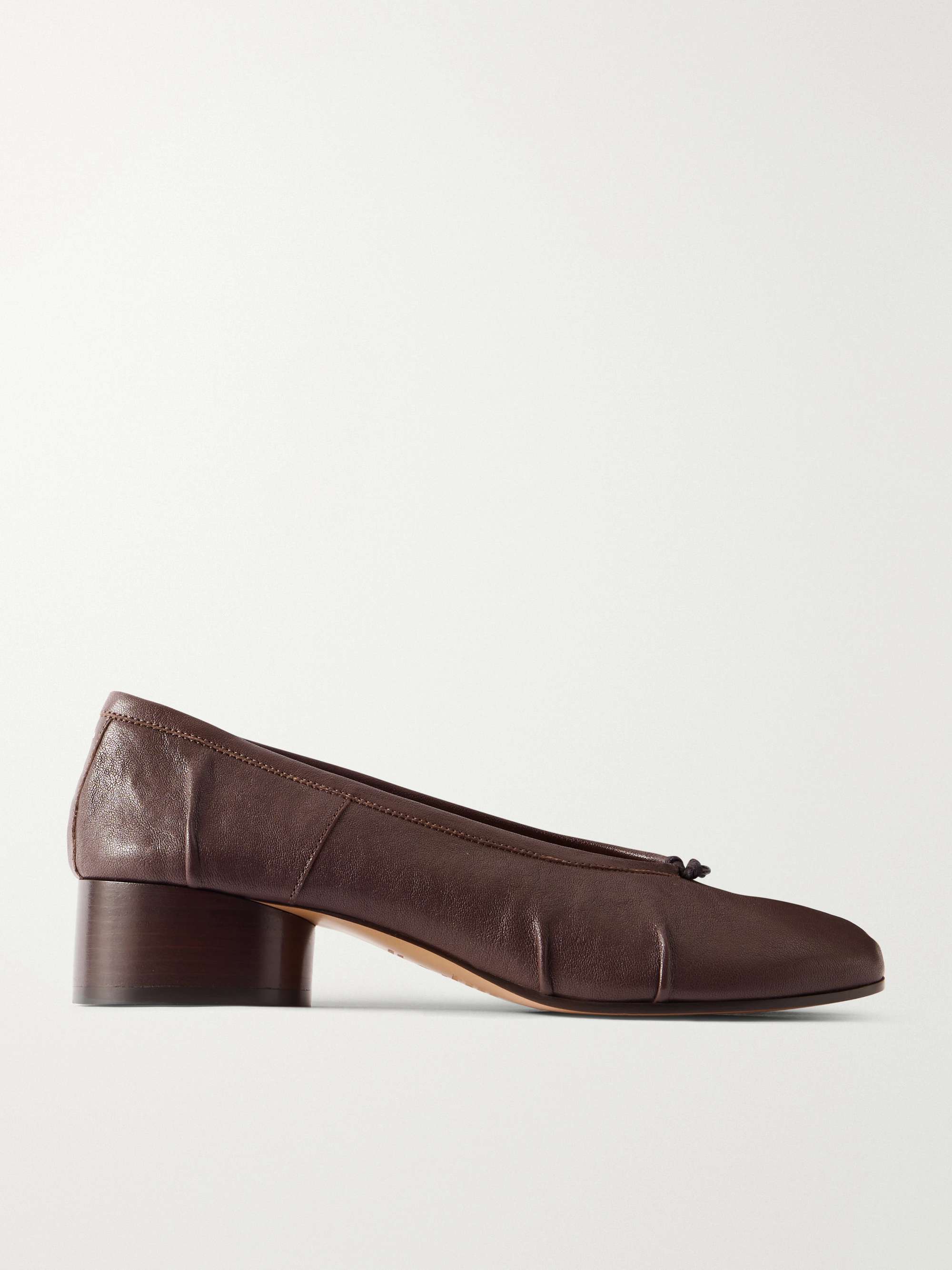 Tabi Ballerina Split-Toe Leather Pumps