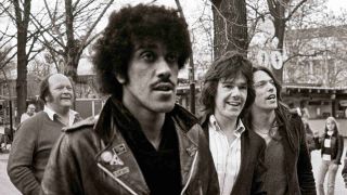 Thin Lizzy in the street in Copenhagen in 1979