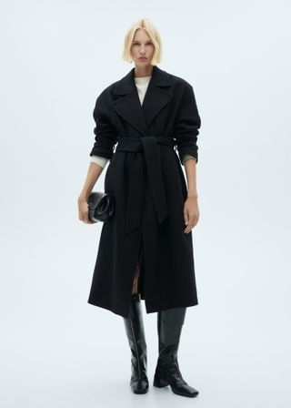 Maxi Lapel Manteco Wool Coat - Women | Mango United Kingdom