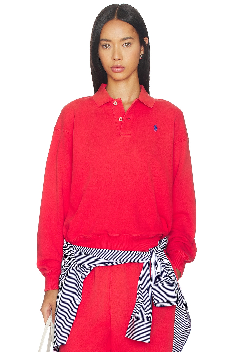 Island fleece polo sweatshirt
