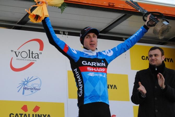 Dan Martin (Garmin) celebrates after his stage win in Catalunya