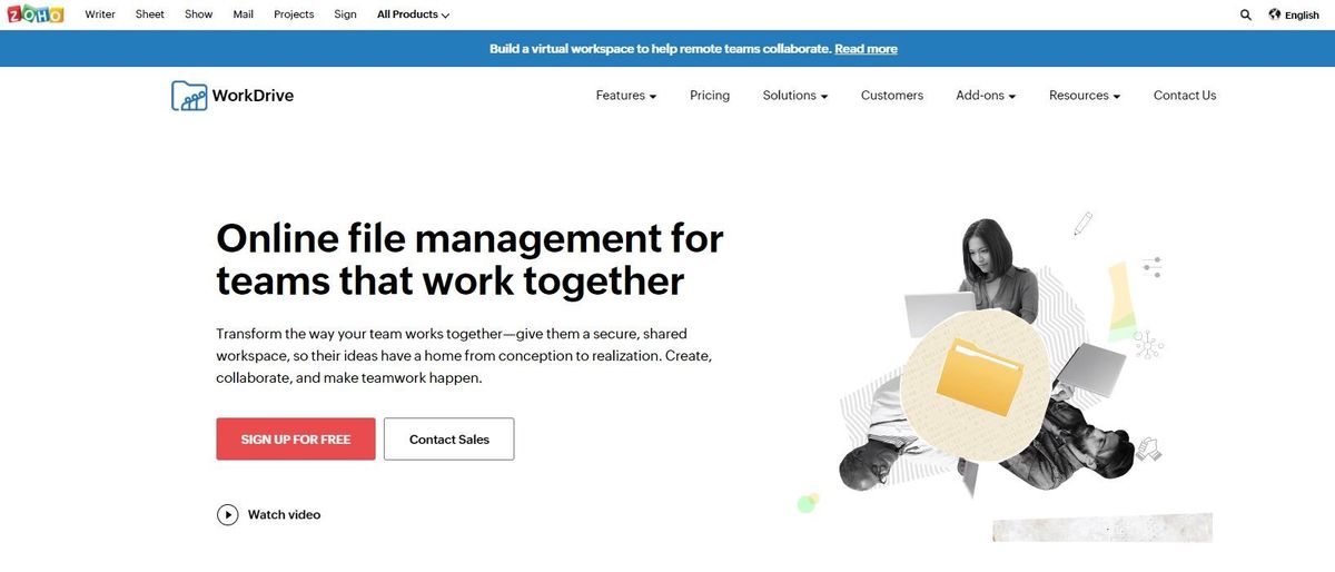 Zoho WorkDrive Review Hero