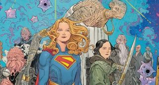 Supergirl movie artwork featuring what appears to be an alien from Star Wars