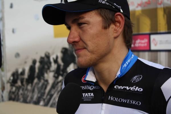 Heinrich Haussler (Garmin-Cerv&eacute;lo) after stage 3 at the Tour of Qatar