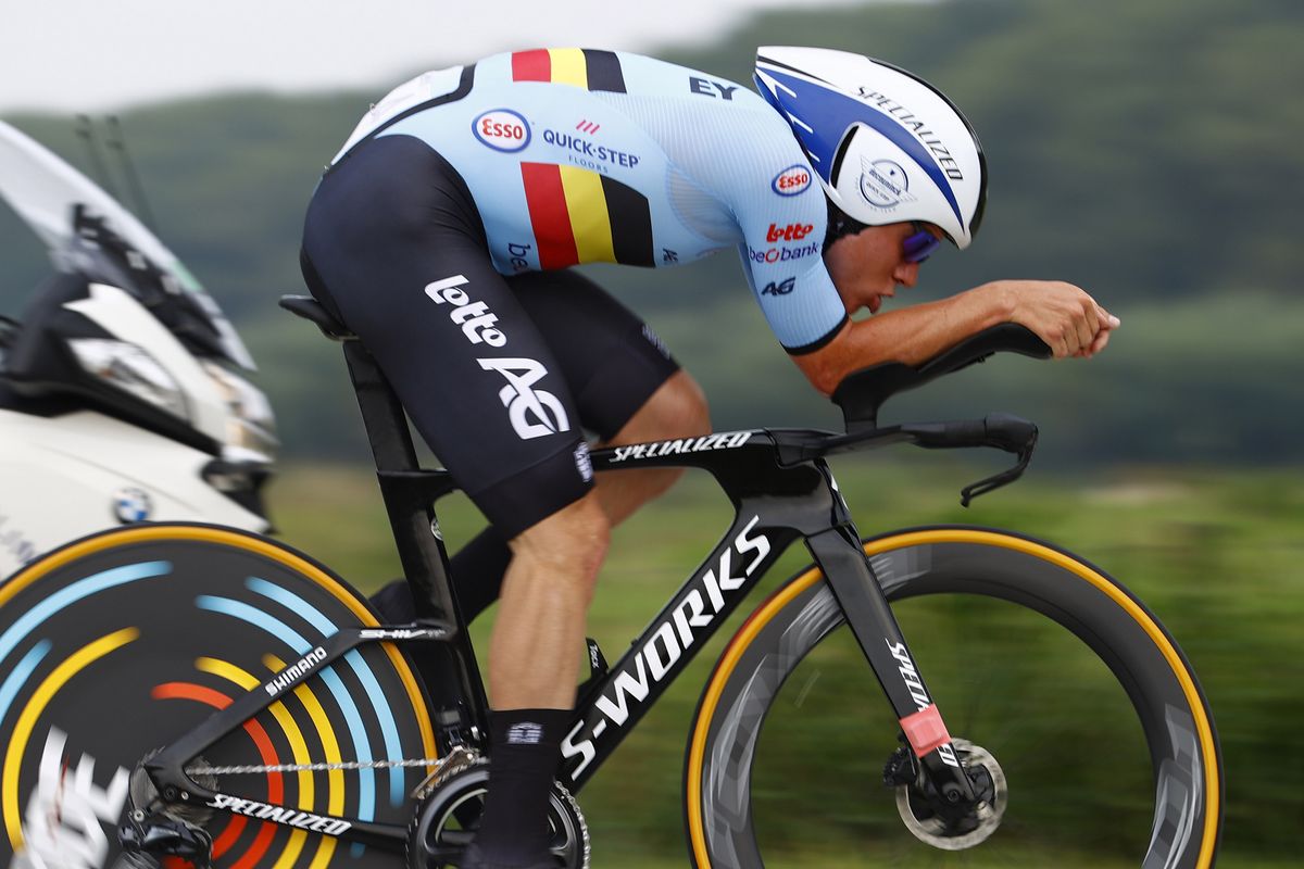 2021 UCI Road World Championships Flanders Men Elite Time Trial - Knokke - Heist Bruges 43,3 km - 19/09/2021 - Remco Evenepoel (BEL - Deceuninck - Quick-Step) - photo Luca Bettini/BettiniPhoto&Acirc;&copy;2021