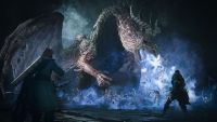 Dragon's Dogma 2 Dark Arisen, snowy fantasy scenes with dragons and warriors