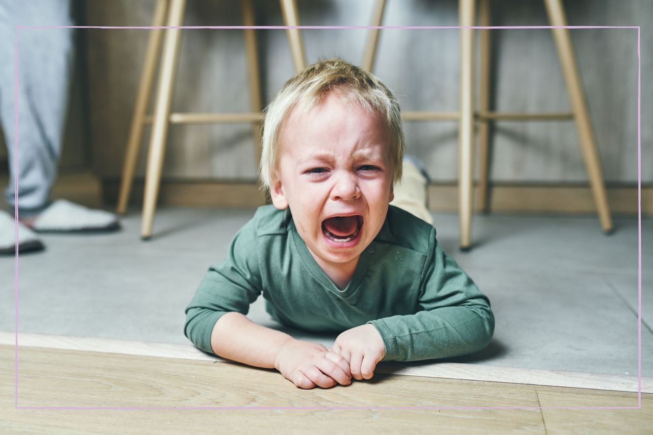 Child on the floor having a meltdown