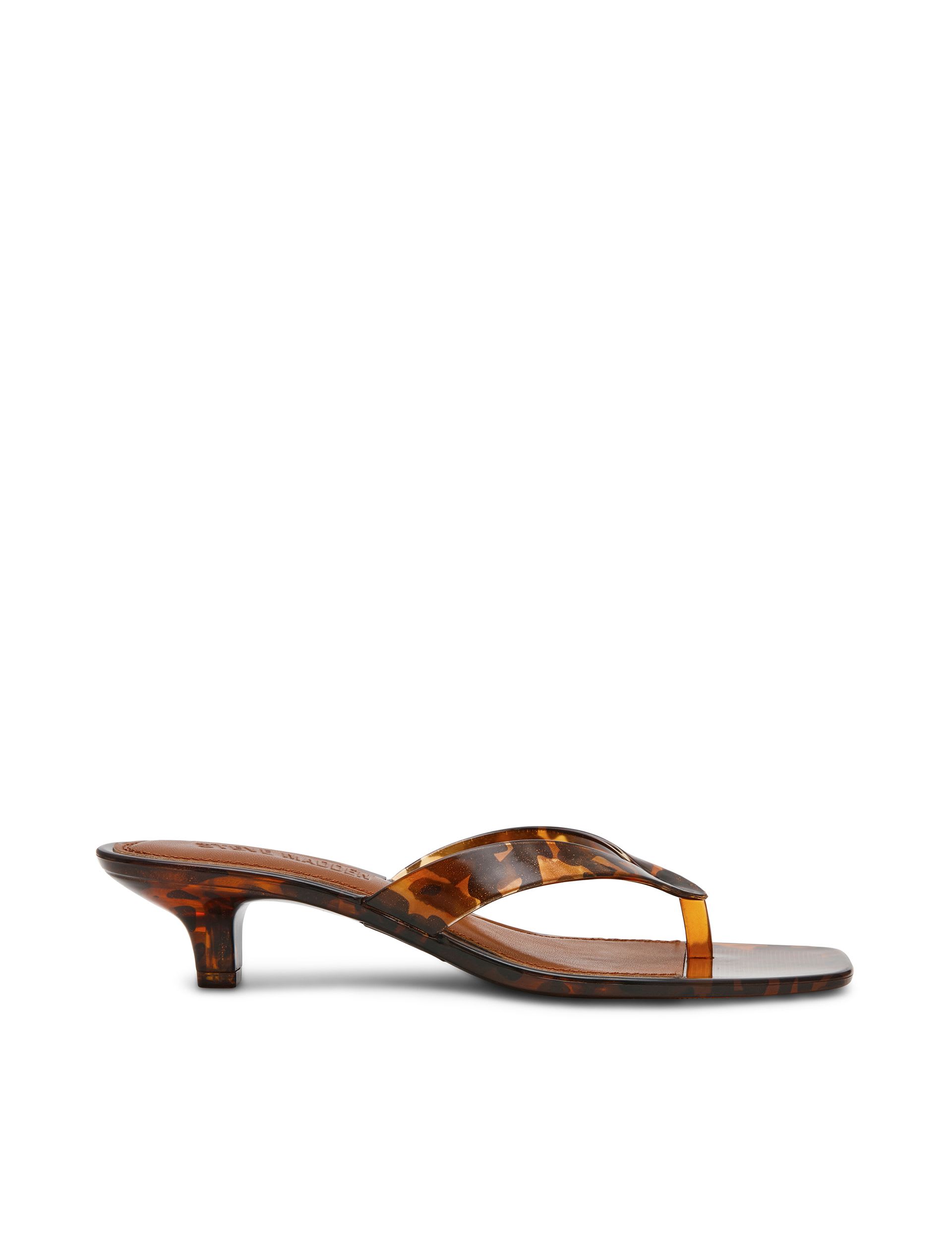 Kitten Heel Square Toe Sandals