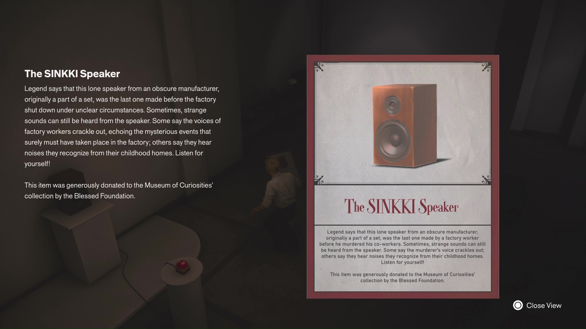 The SINKKI speaker collectible in Control Resonant