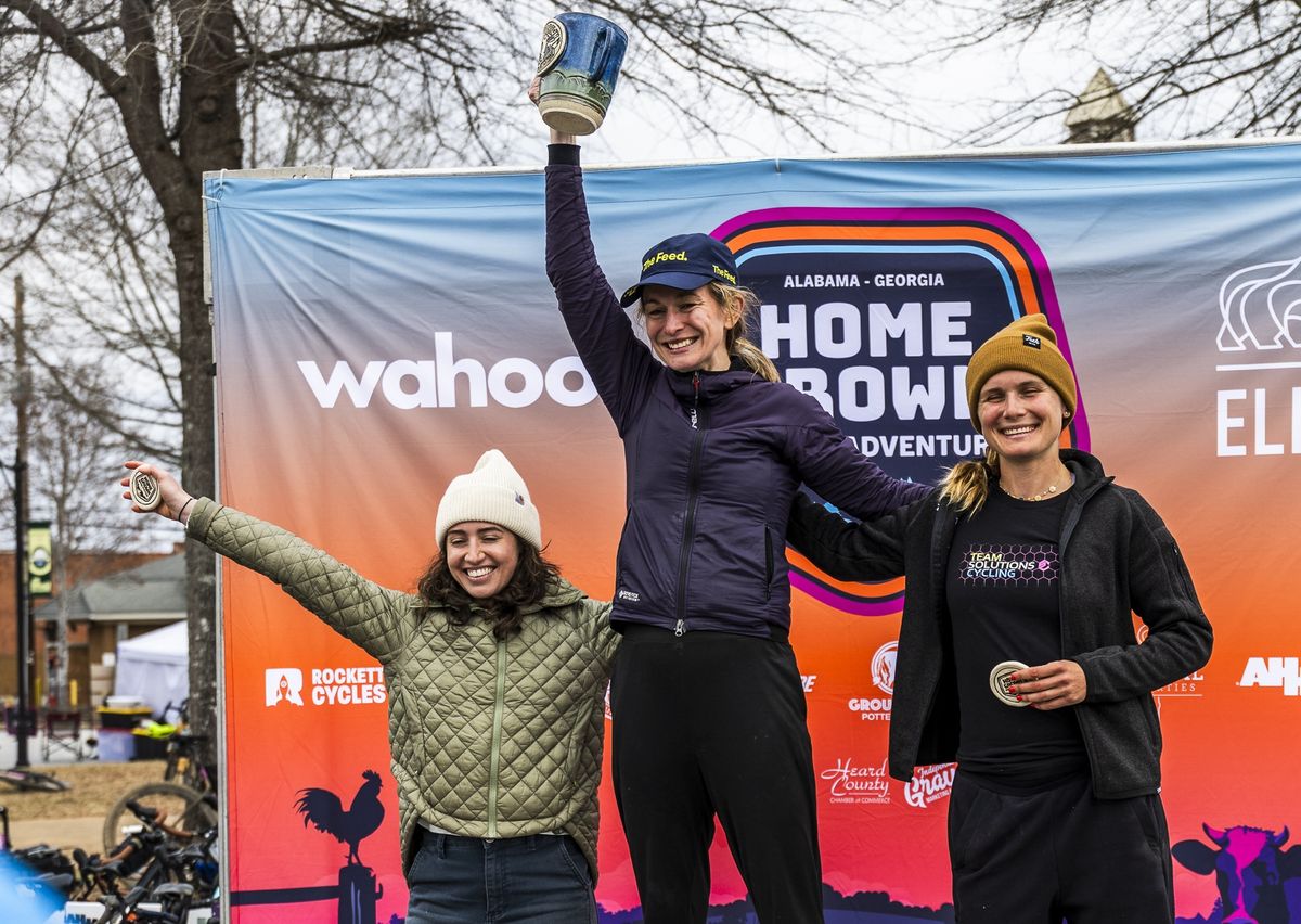 Homegrown Gravel Race 2025 women's podium