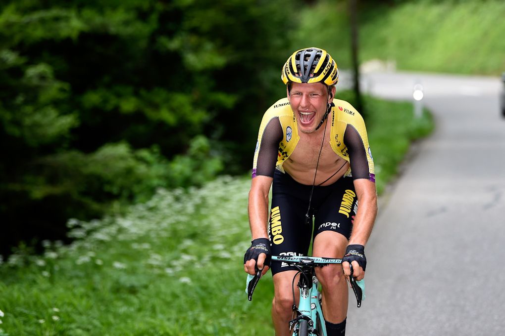 Taco Van Der Hoorn (Jumbo-Visma) in the breakaway during stage 4 at Tour de Suisse