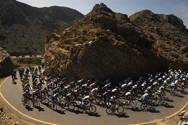 The scenery at the Tour of Oman was unlike that which the peloton is used to racing past.
