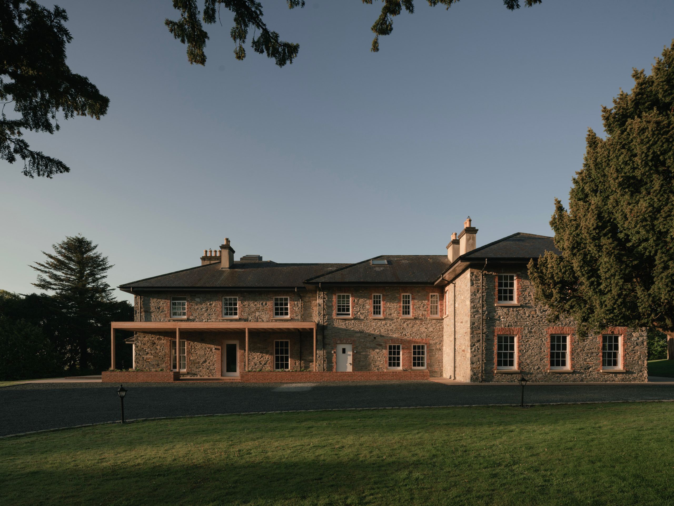 A new timber and brick portico add depth and character to Drumhalla House
