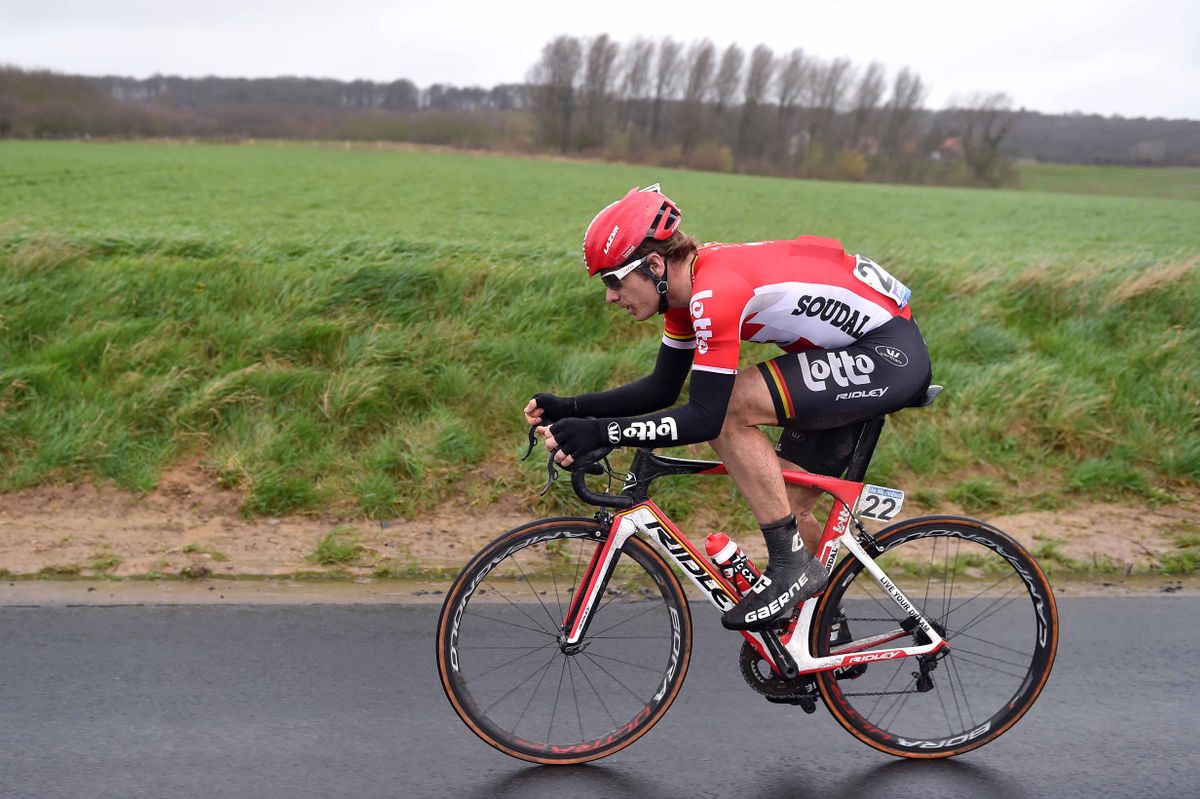 Jurgen Roelandts (Lotto Soudal) during his solo move