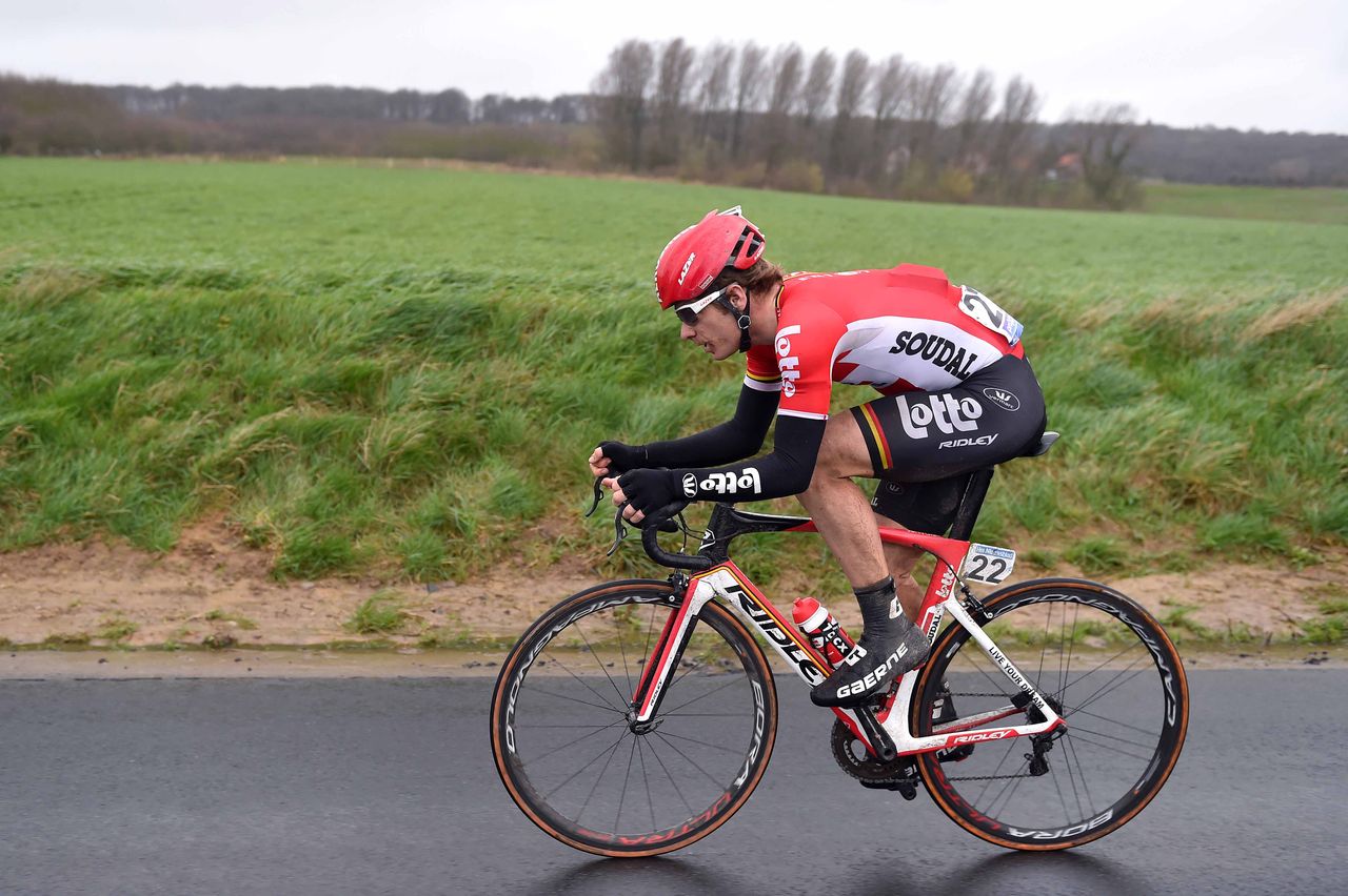 Jurgen Roelandts (Lotto Soudal) during his solo move