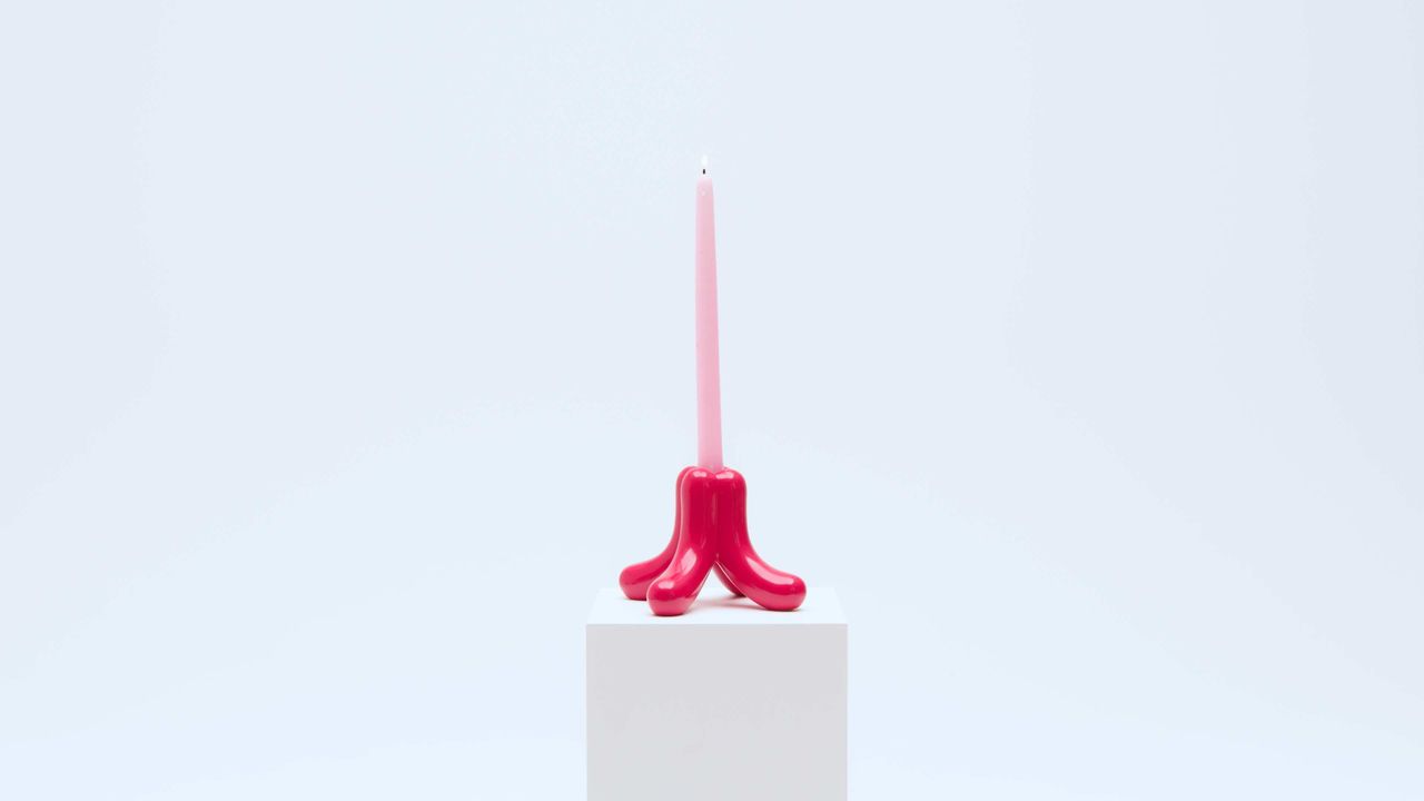 colourful porcelain candleholder