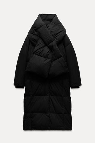 Water-Repellent Scarf Down Puffer Jacket Zw Collection