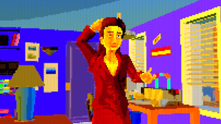 Elaine in an AI-generated Seinfeld episode.