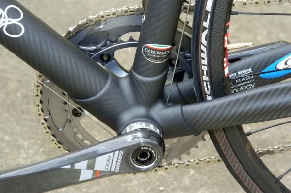 The EPS bottom bracket has an easily removable CNC Titanium insert which is says helps with maintenance.