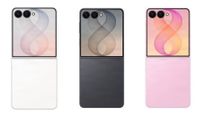 back panels of the Z Flip 8 in white, black and pink