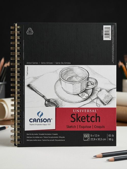 Universal Heavyweight Sketch Pads, 9 In. X 12"., 100 Sheets
