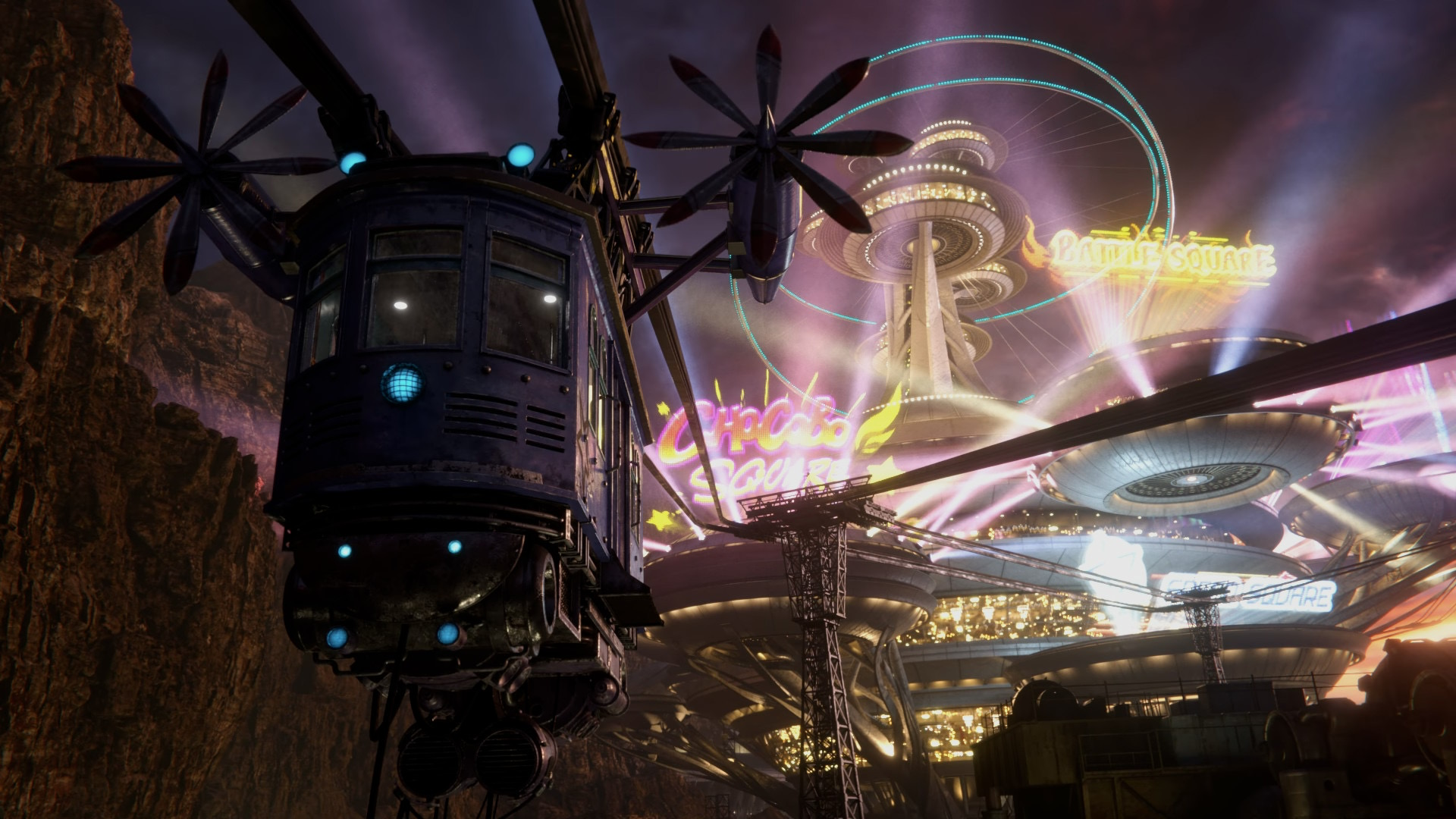 Screens from FF VII Rebirth on Switch 2