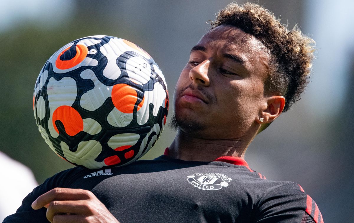 Manchester United midfielder Jesse Lingard in training